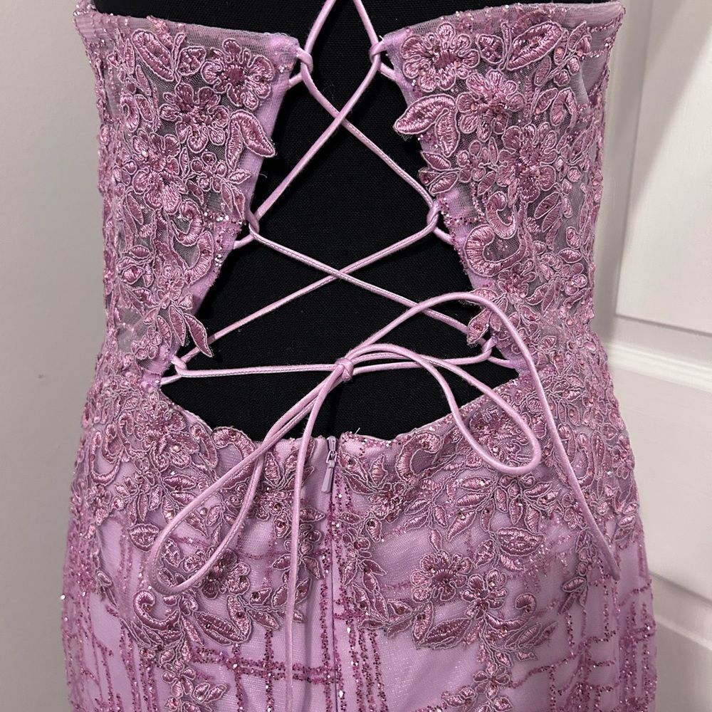 Elegant Lace Pink Prom / Honecoming Dress - Picture 7 of 14